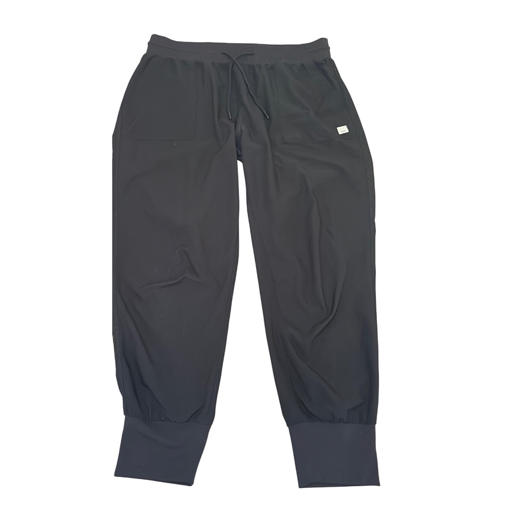 Vuori Womens Black Summit Jogger Pants Athleisure Drawstring Activewear Sz Large